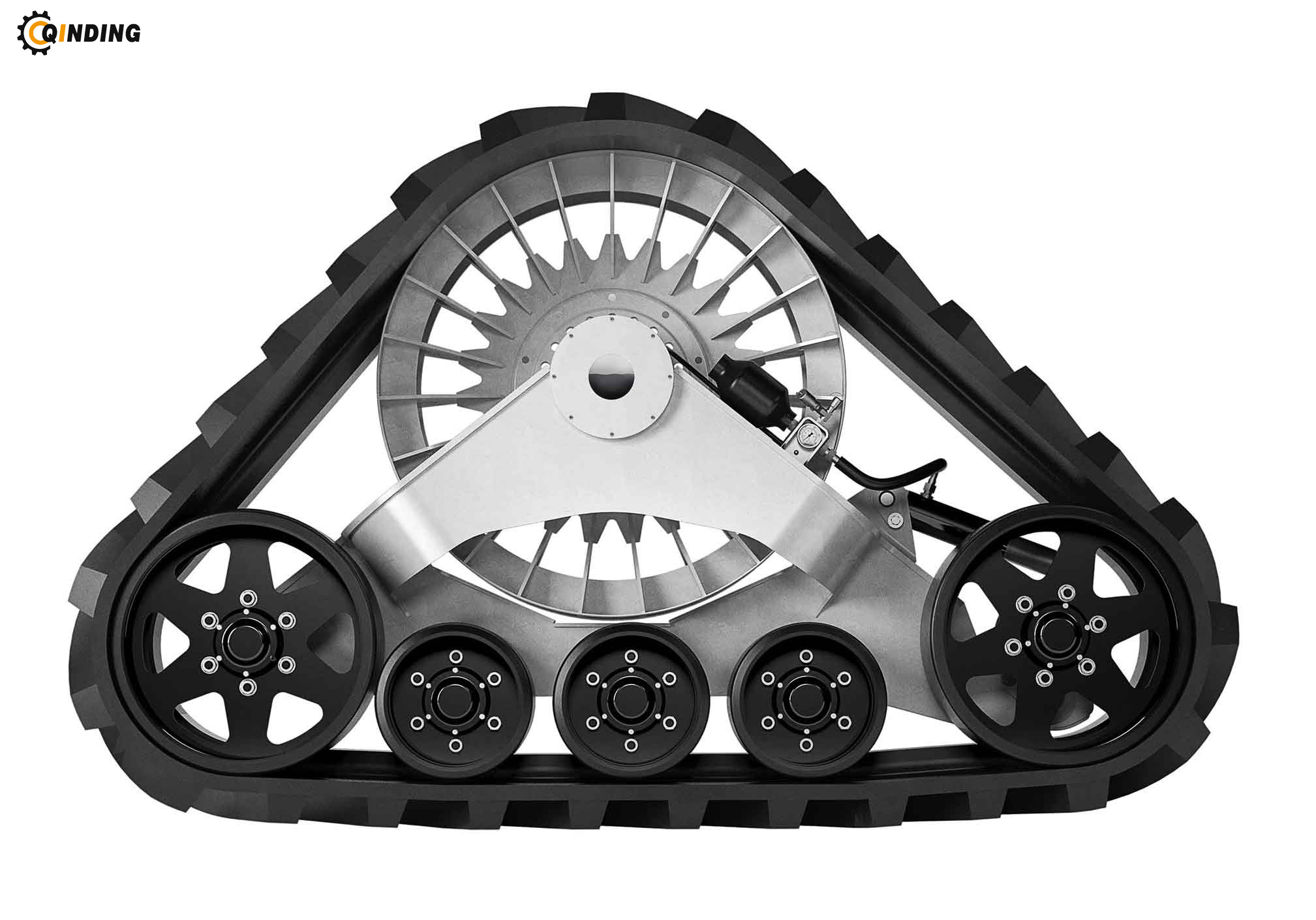Triangular Rubber Tracked Undercarriage with Customers' Requirements for Agricultural Harvester 