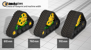  Triangle Rubber Tracked System for JOHN DEERE Harvester