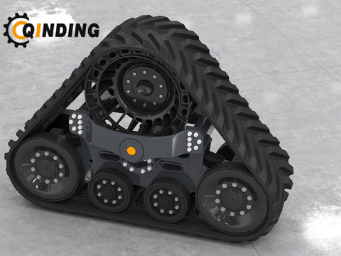 Triangular Rubber Tracked Wheel Chassis 