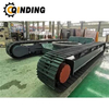 QDRT-10T 10 Ton Rubber Track Crawler Base Undercarriage for Crawler Excavator, Harvesting, Materialhandling 3551mm x 670mm x 450mm