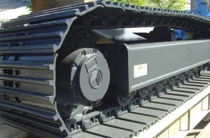 QDRT-10T 10 Ton Rubber Track Crawler Base Undercarriage for Crawler Excavator, Harvesting, Materialhandling 3551mm x 670mm x 450mm
