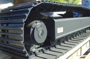 QDRT-10T 10 Ton Rubber Track Crawler Base Undercarriage for Crawler Excavator, Harvesting, Materialhandling 3551mm x 670mm x 450mm